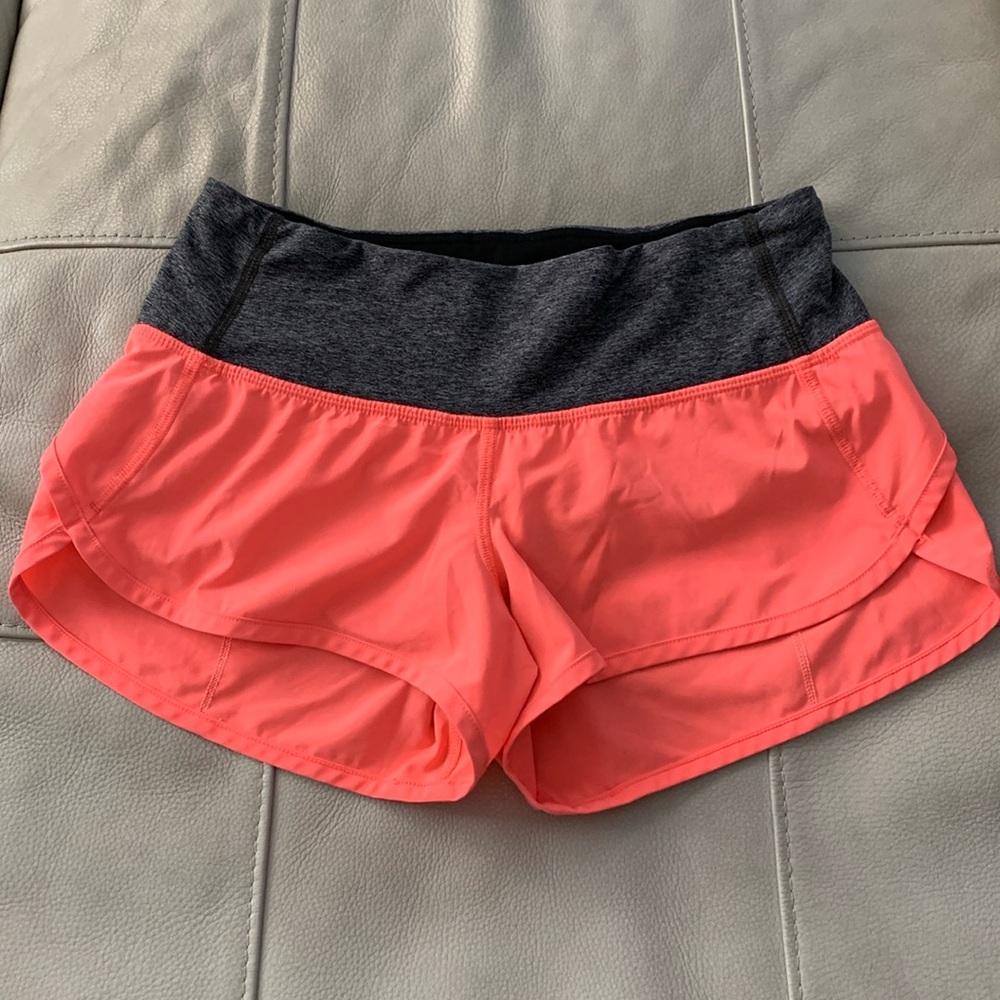 Coral and Gray Lululemon Shorts